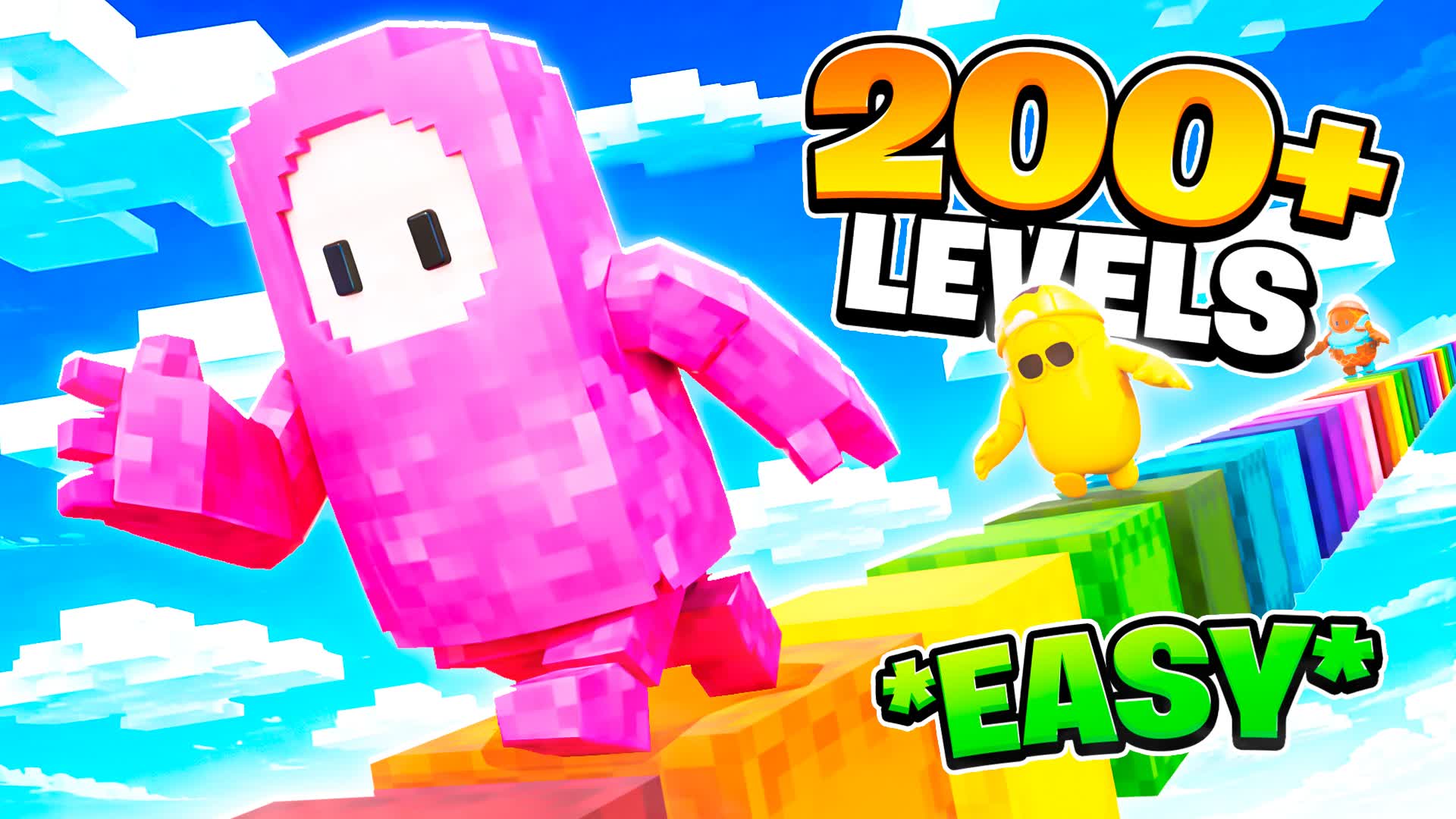 OBBY BLOCK PARKOUR 200+ ⭐ FALL GUYS