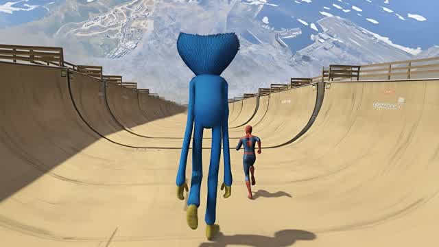 SPIDERMAN MEGA RAMP - HUGGY WUGGY