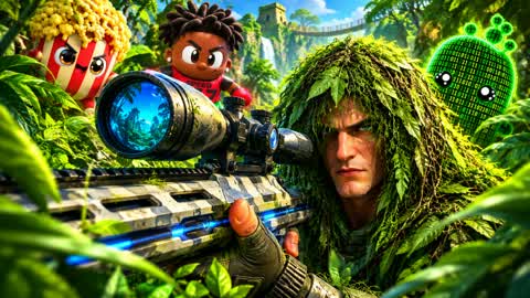 🌴Jungle Sprites Gun Game🎯 One Shot🔫