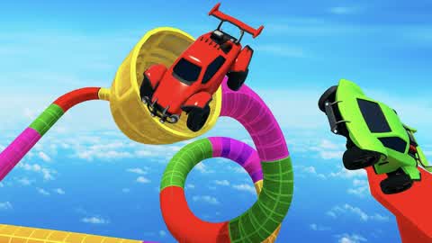 Rainbow Road Obby Car Parkour