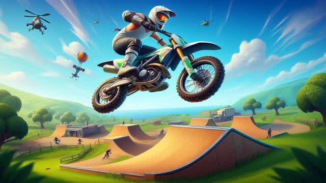 DIRT BIKE MOTO X 🏍️SKATE PARK