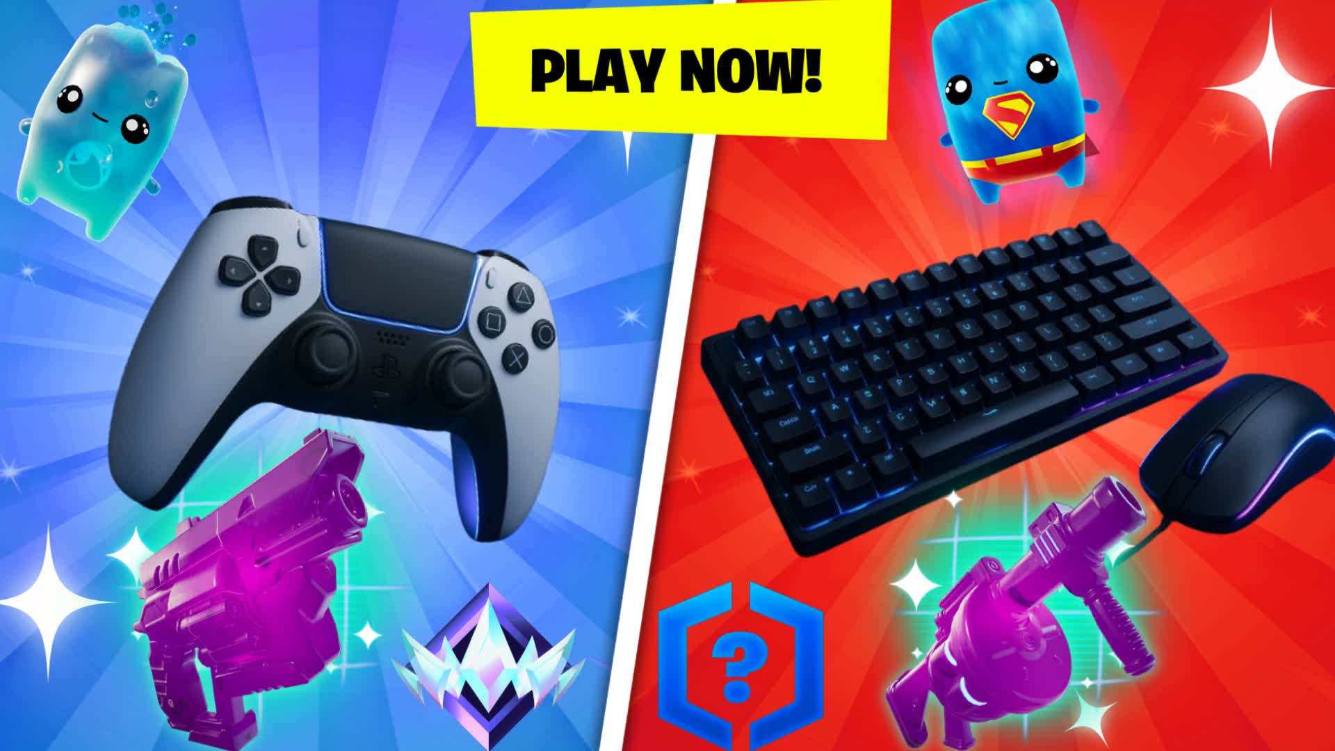 CONTROLLER VS KBM  RED VS BLUE 🔵🔴