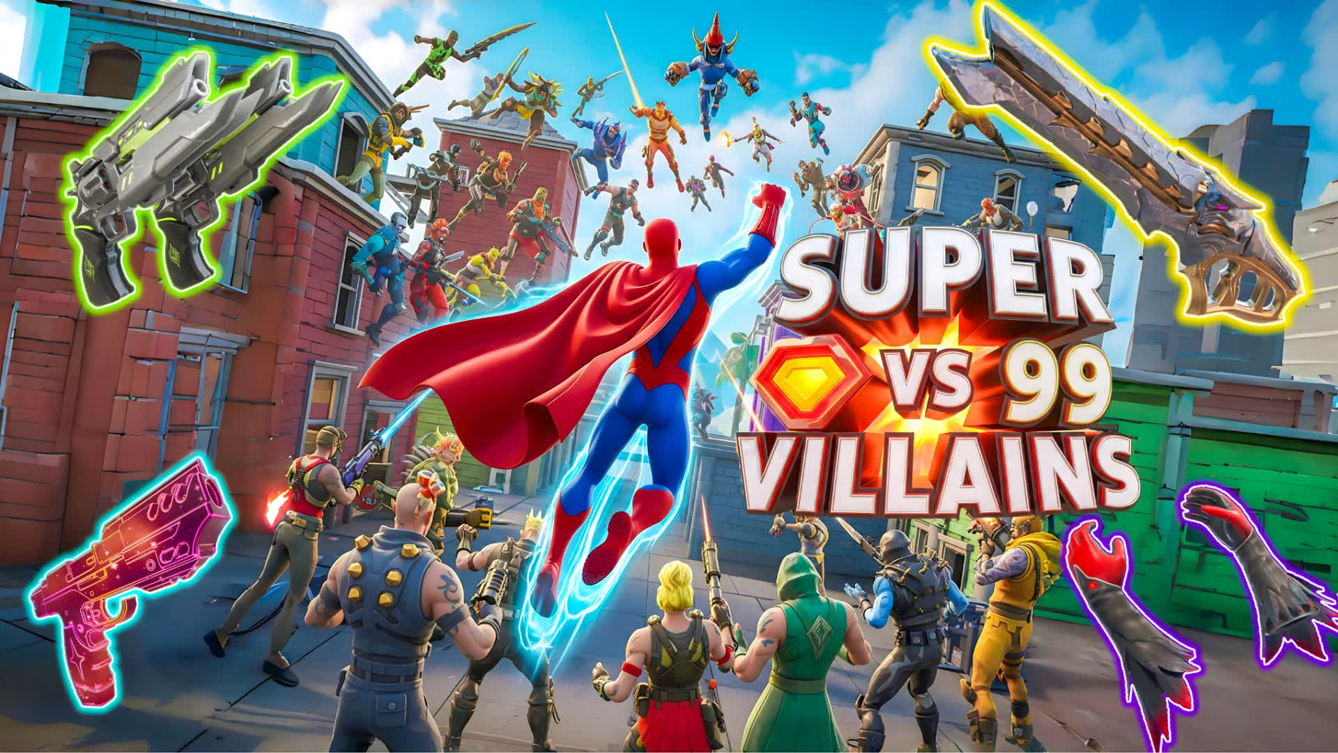 🦸🏻‍♂️ SUPER VS 99 VILLAINS 🤖