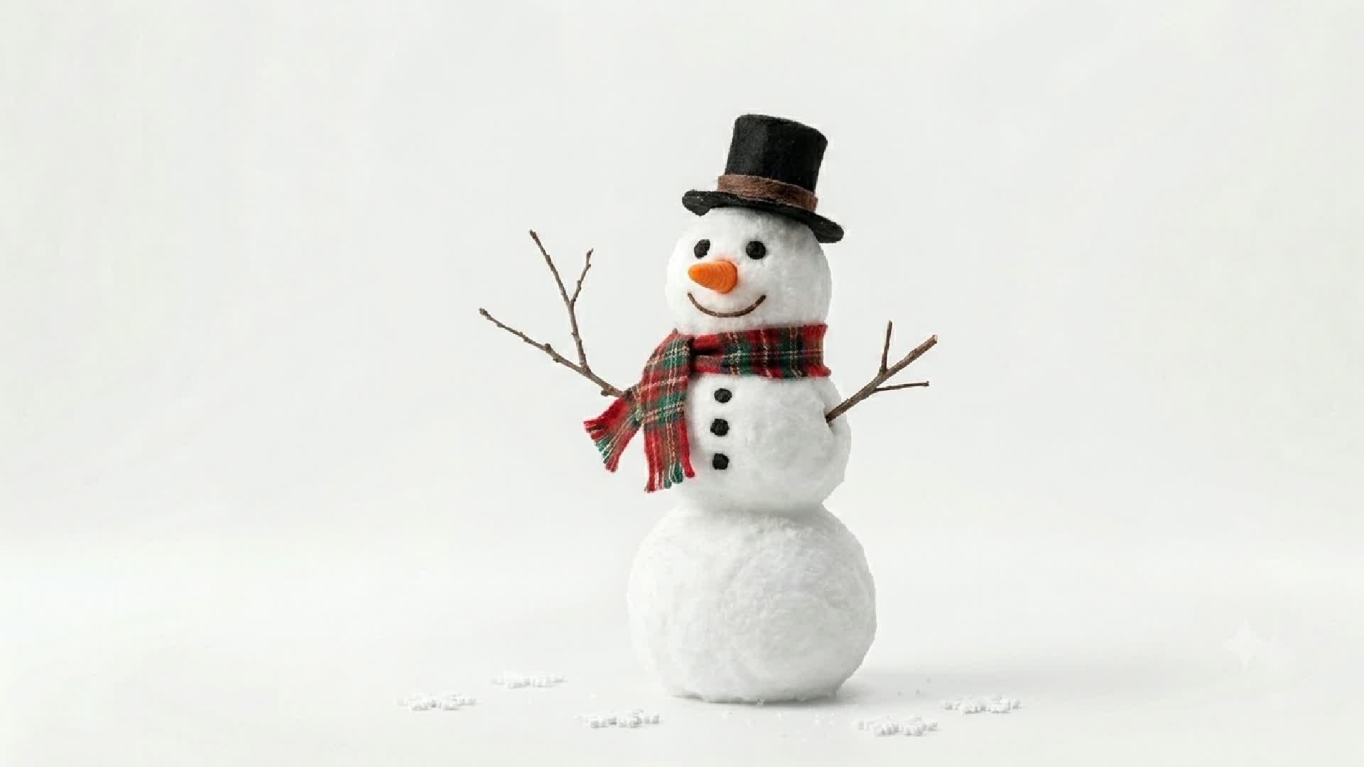Um boneco de neve no meio do nada