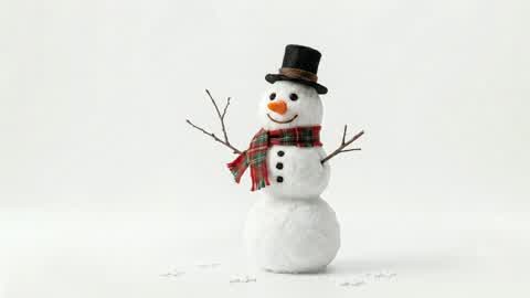 A snowman in the middle of nowhere