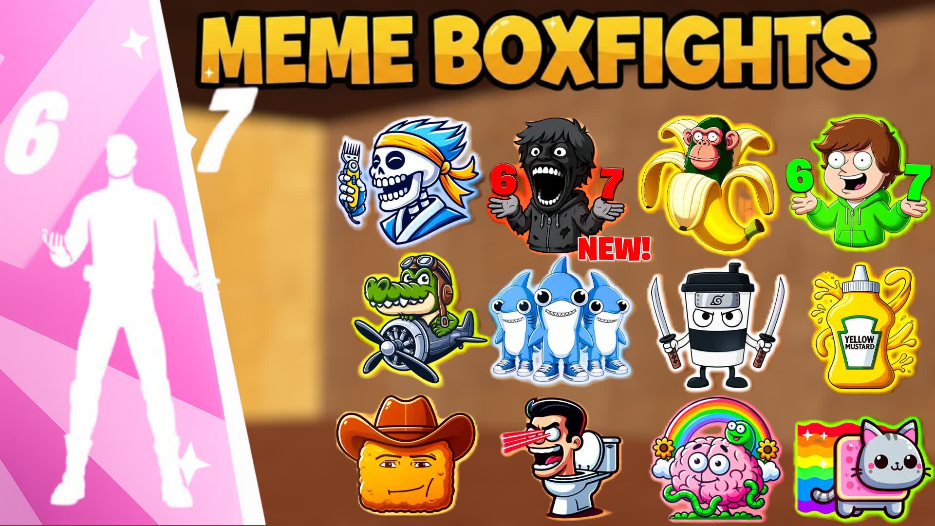 67 EMOTE MEME BOX PVP🤣
