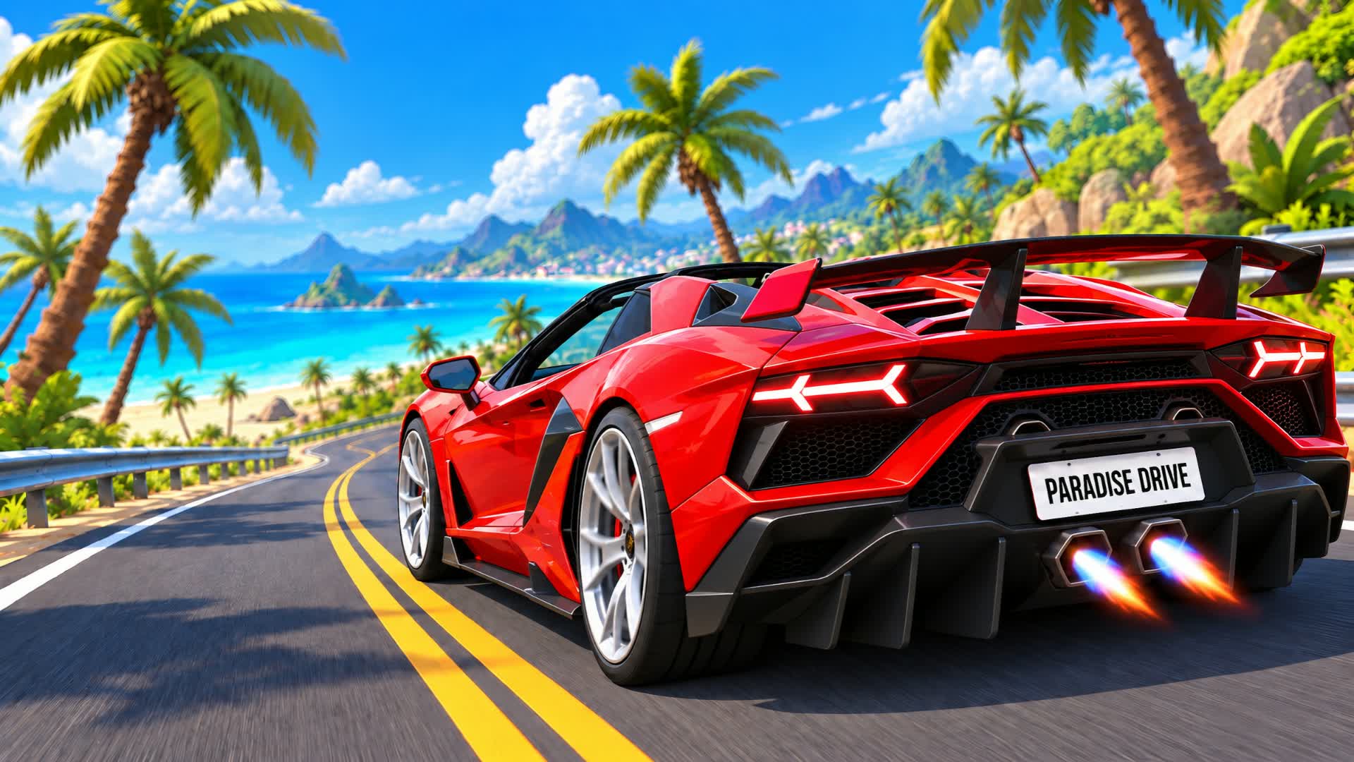 🌴 カー ドライブ (パラダイス)
