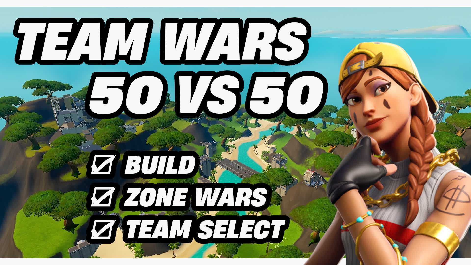 TEAM WARS 50 vs 50 345824403408 by inazumar Fortnite Creative Map