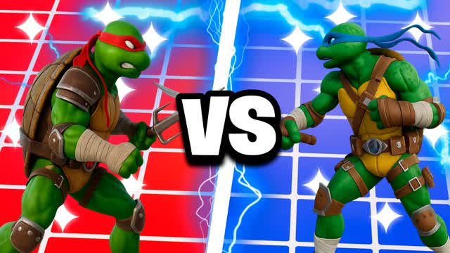 🔴RAPHAEL VS LEONARDO🔵 🐢TMNT🐢POL1R