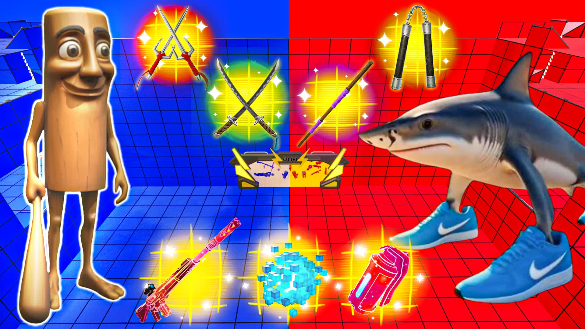 TUNG VS TRALALERO⭐️RED VS BLUE 🔴🔵