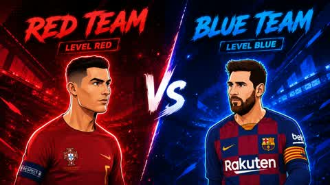 Ronaldo Red vs Blue Messi