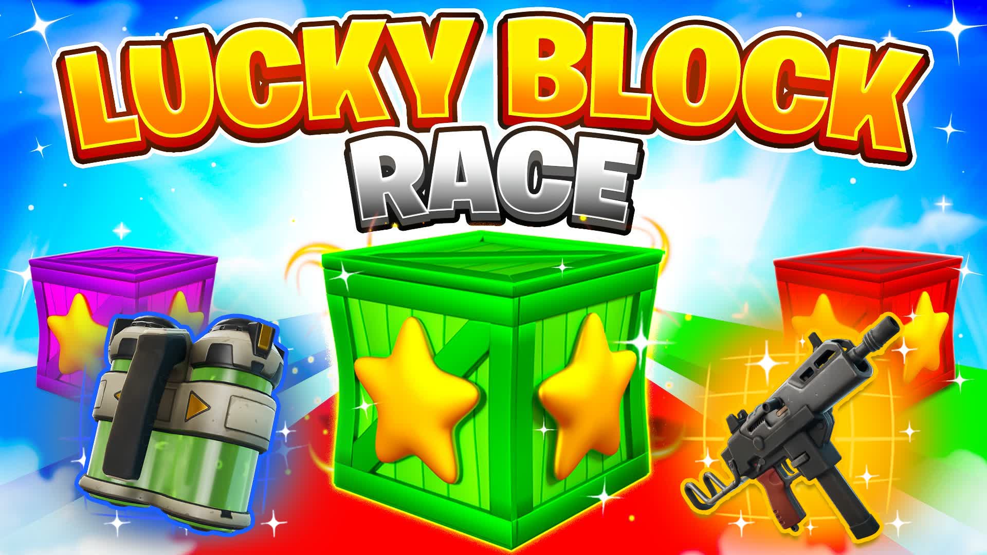 ラッキーブロックレース ソロ 1v1v1 1412-2101-7072 by rafatoja - フォートナイト