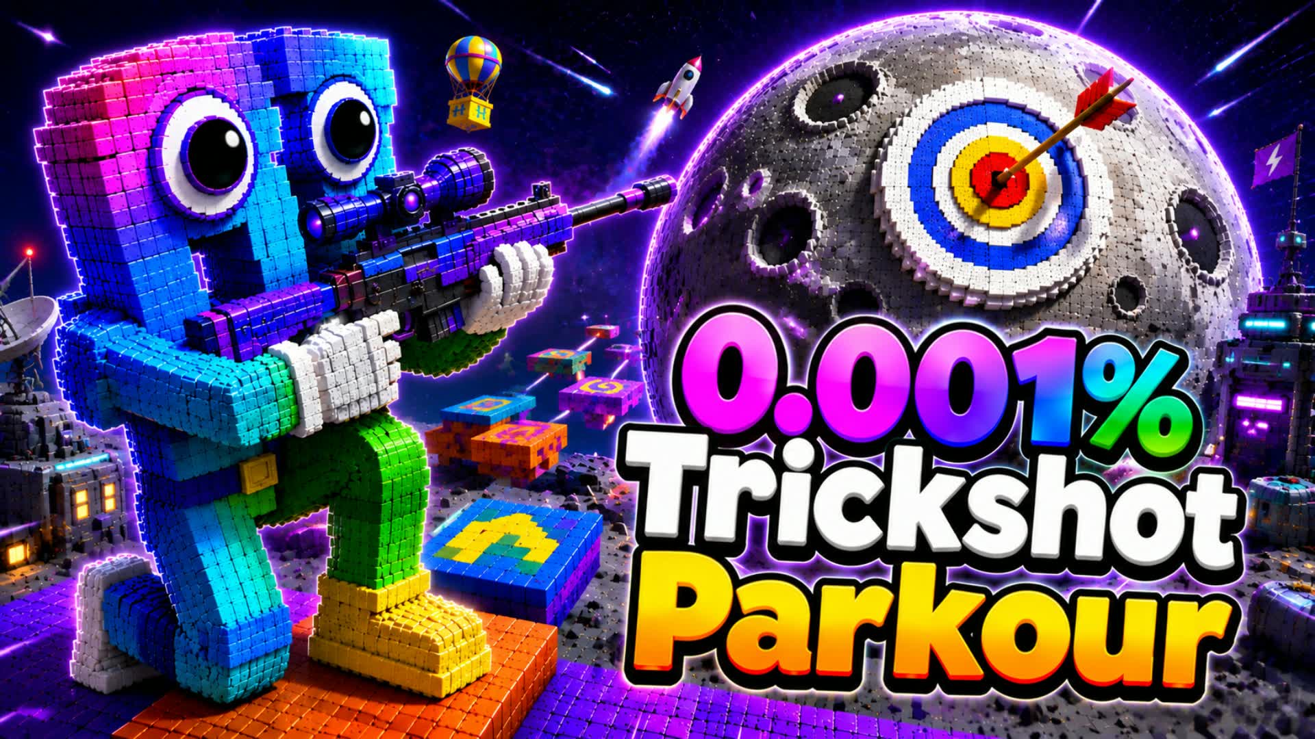 INSANE TRICKSHOT PARKOURS🎯(125 LEVELS)