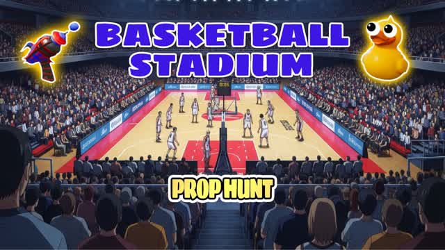 BASKETBALL STADIUM PROP HUNT CACHE CACHE