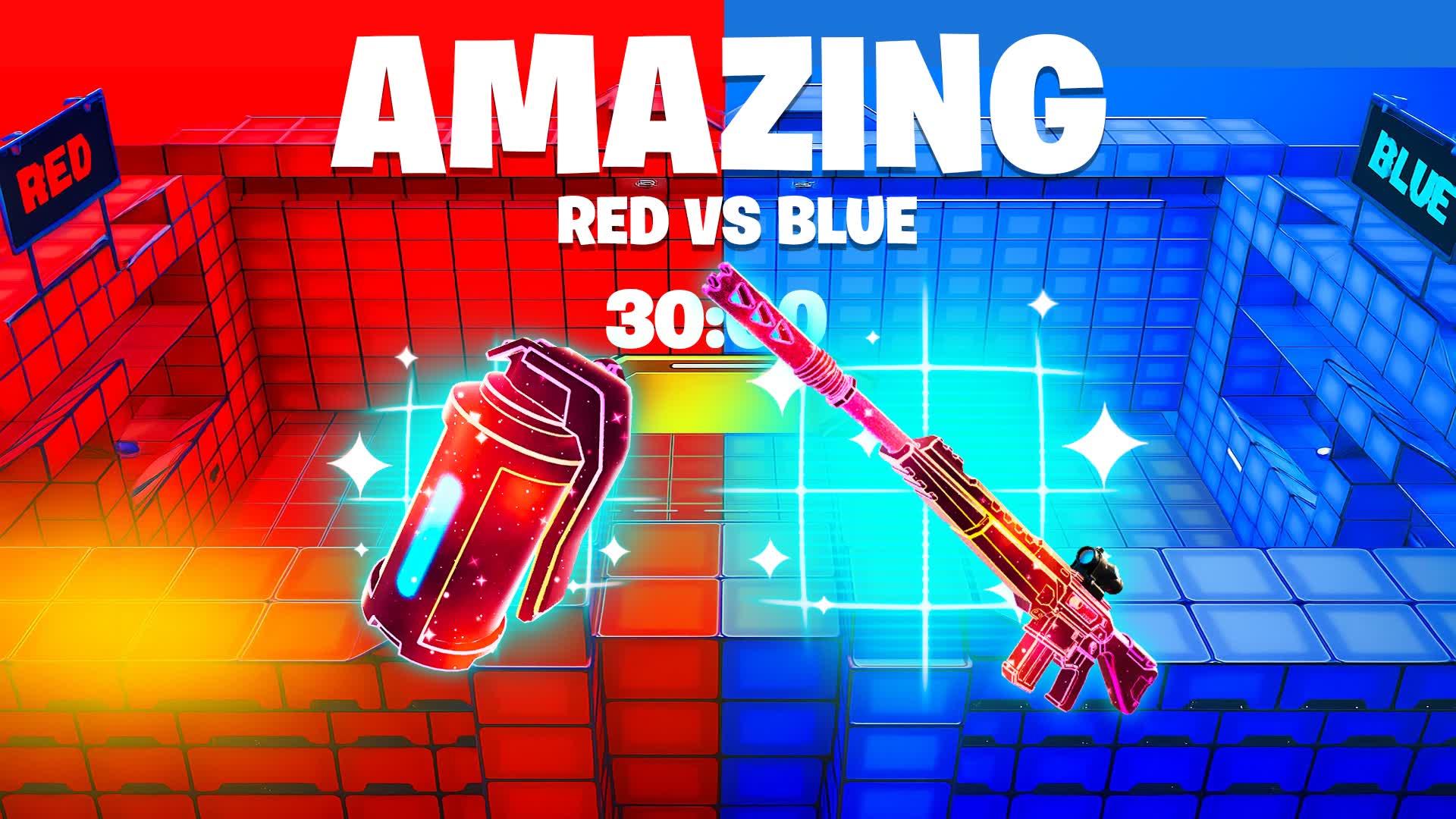 MEGA AMAZING - RED VS BLUE🔴🔵