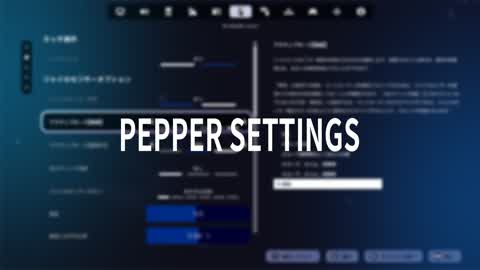 Pepper settings