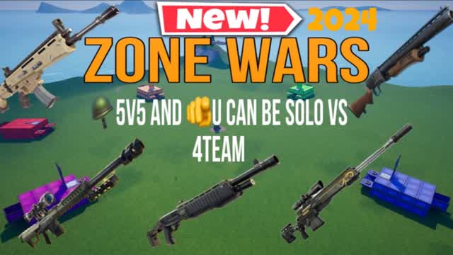 !🪖ZONE WARS 5V5🫵U can play solo vs 4T!