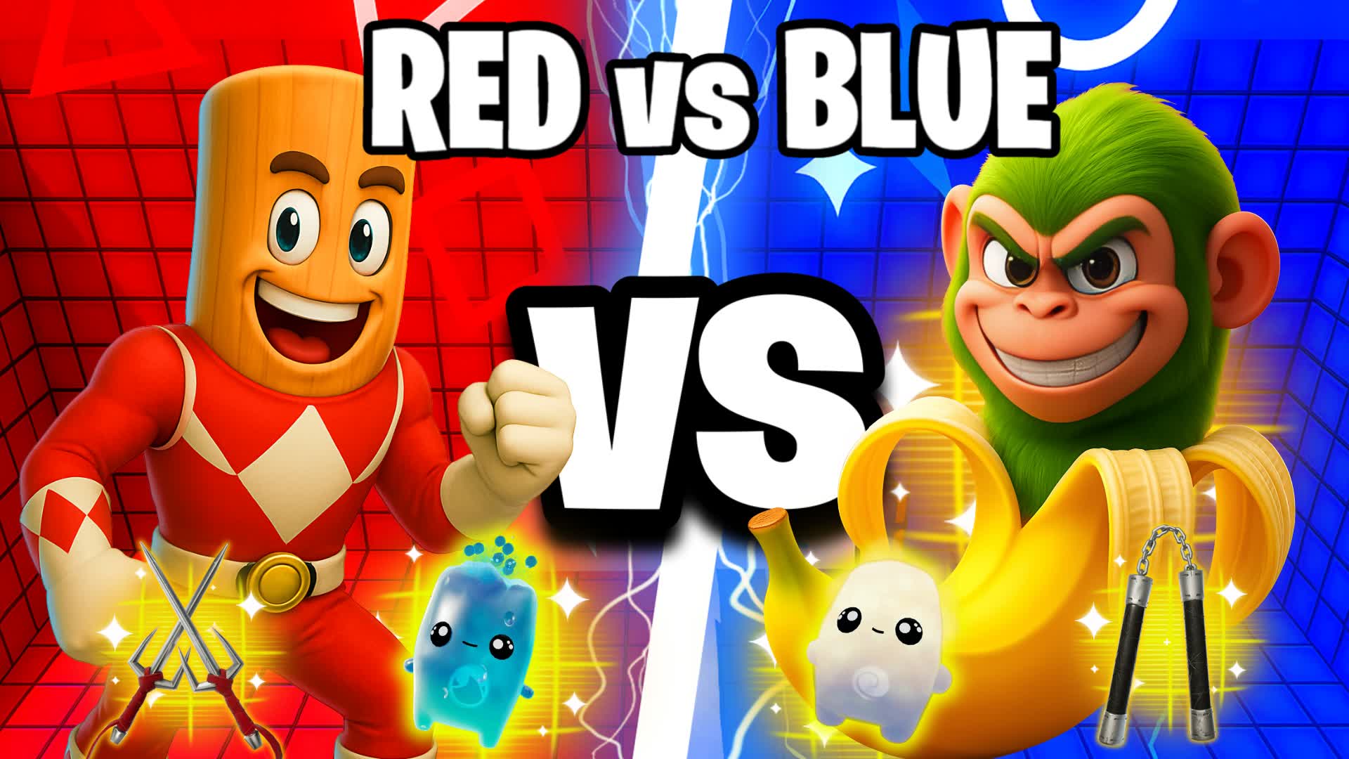 RED VS BLUE CHAOS TMNT COMBAT🔴🔵
