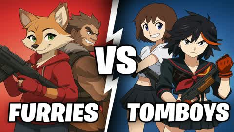 Furries VS Tomboys Red Vs Blue