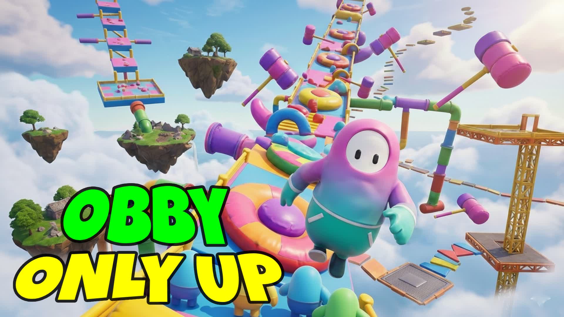 🌈 OBBY PARKOUR ONLY UP 🚀 FALL GUYS
