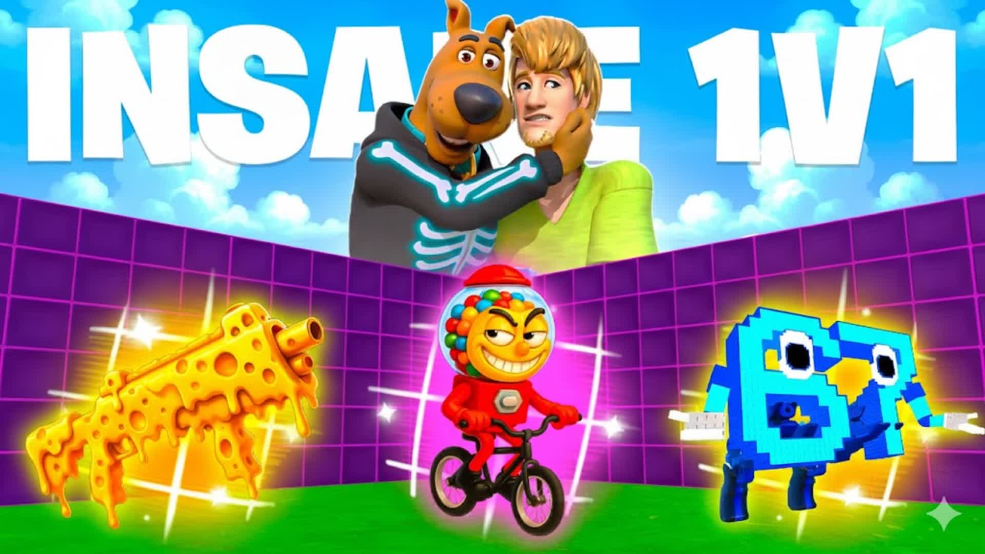 INSANE 1V1 FFA - ALL GUNS & RIDES VOZA