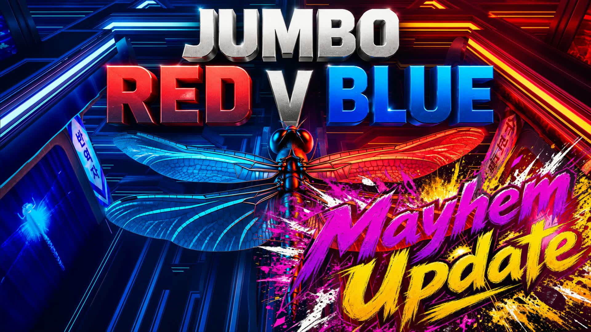 jumbo red V blue