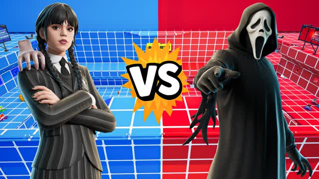 Wednesday vs Ghost Red vs blue 🔵🔴🔵
