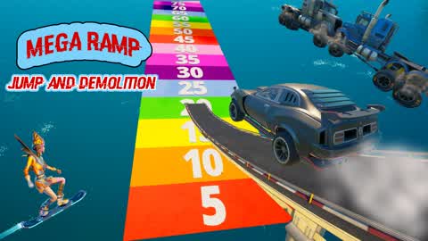 Mega Ramp Jump And Demolition