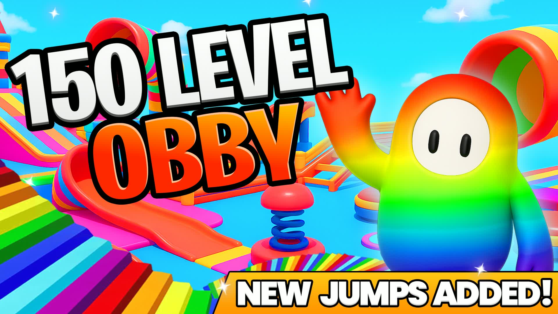 🌈FALL GUYS 150+ OBBY PARKOUR