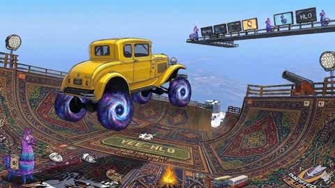 لعبة السيارة 🕹️ منحدر تريمبو🔥