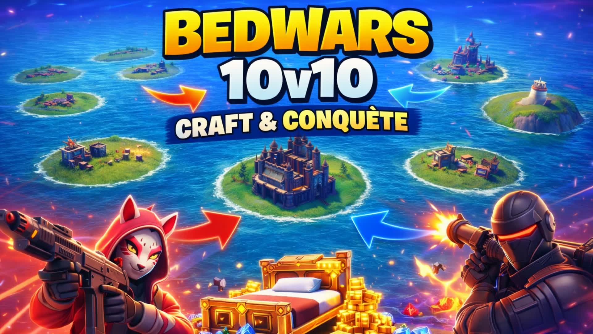 ベッドウォーズ 10v10 征服とクラフト ベータ