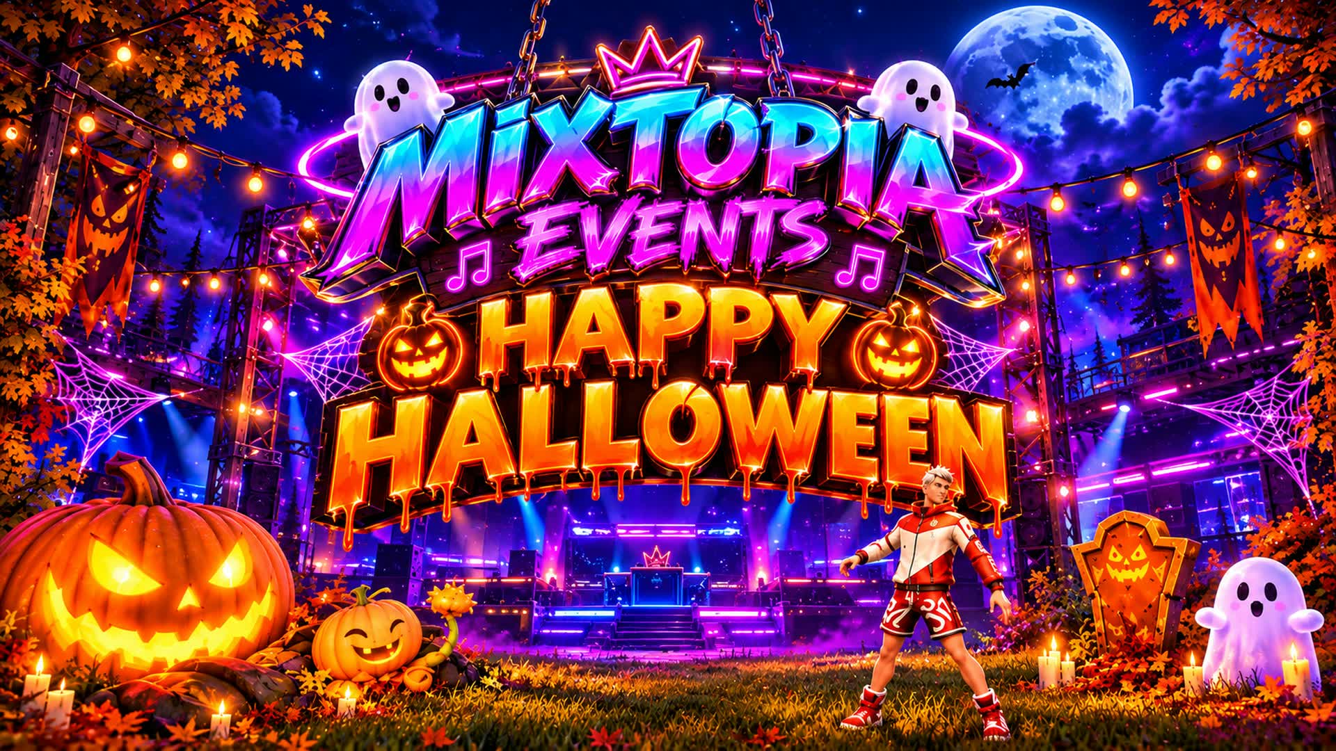 Mixtopia Events (Halloween Party) - Fortnite island 6374-2633-5924 by ScrappyBoi96