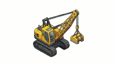 A MAGNETIC CRANE IN THE MIDDLE OF NOWHERE