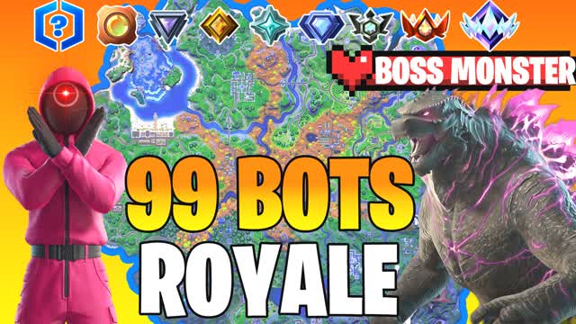 99 BOTS ROYALE + MONSTER BOSS SQUID GAME