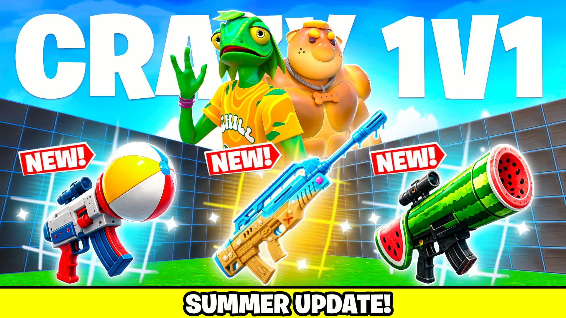 CRAZY 1V1 FFA - ALL GUNS & RIDES