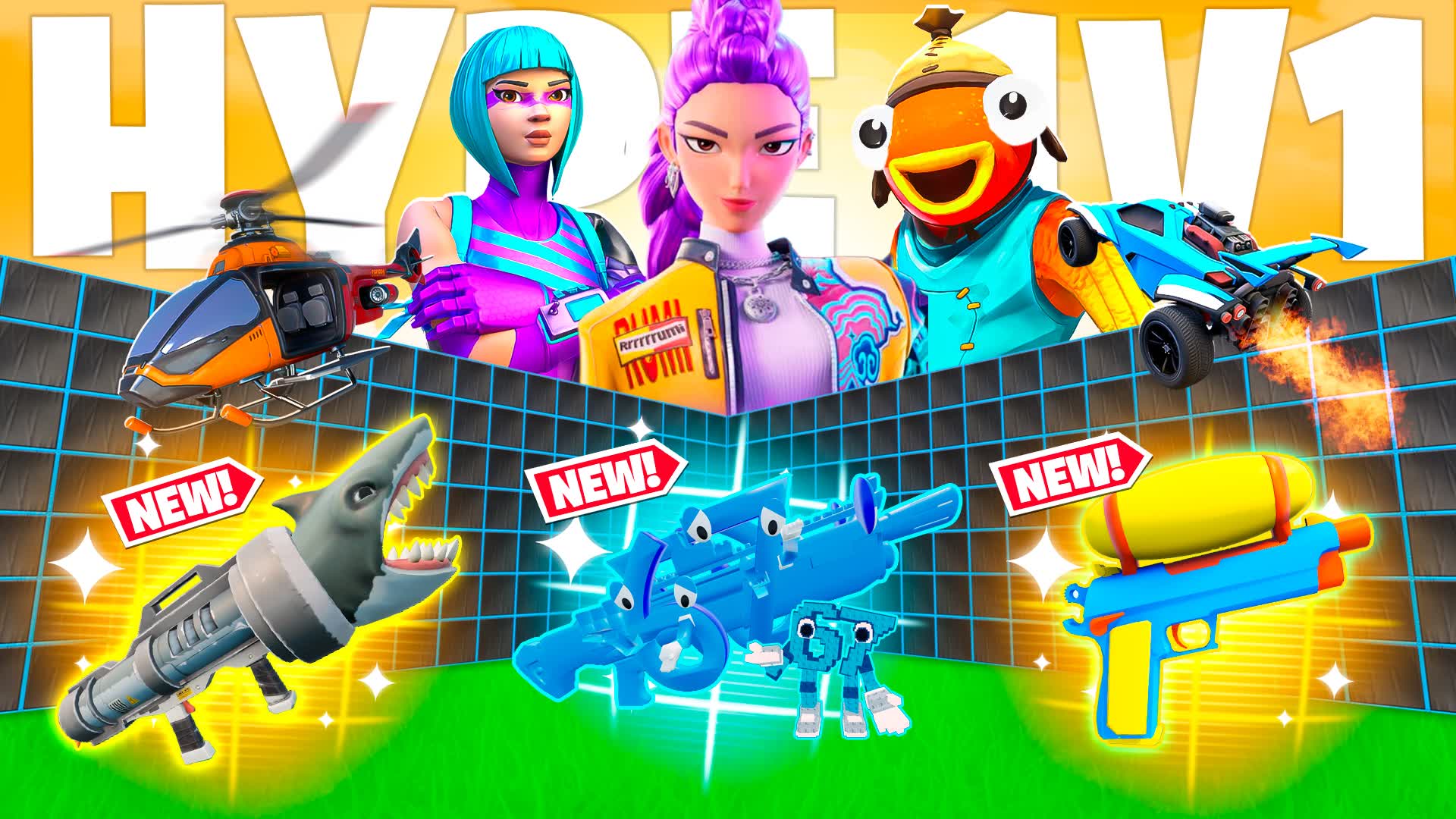 HYPE 1V1 FFA - ALL GUNS & RIDES