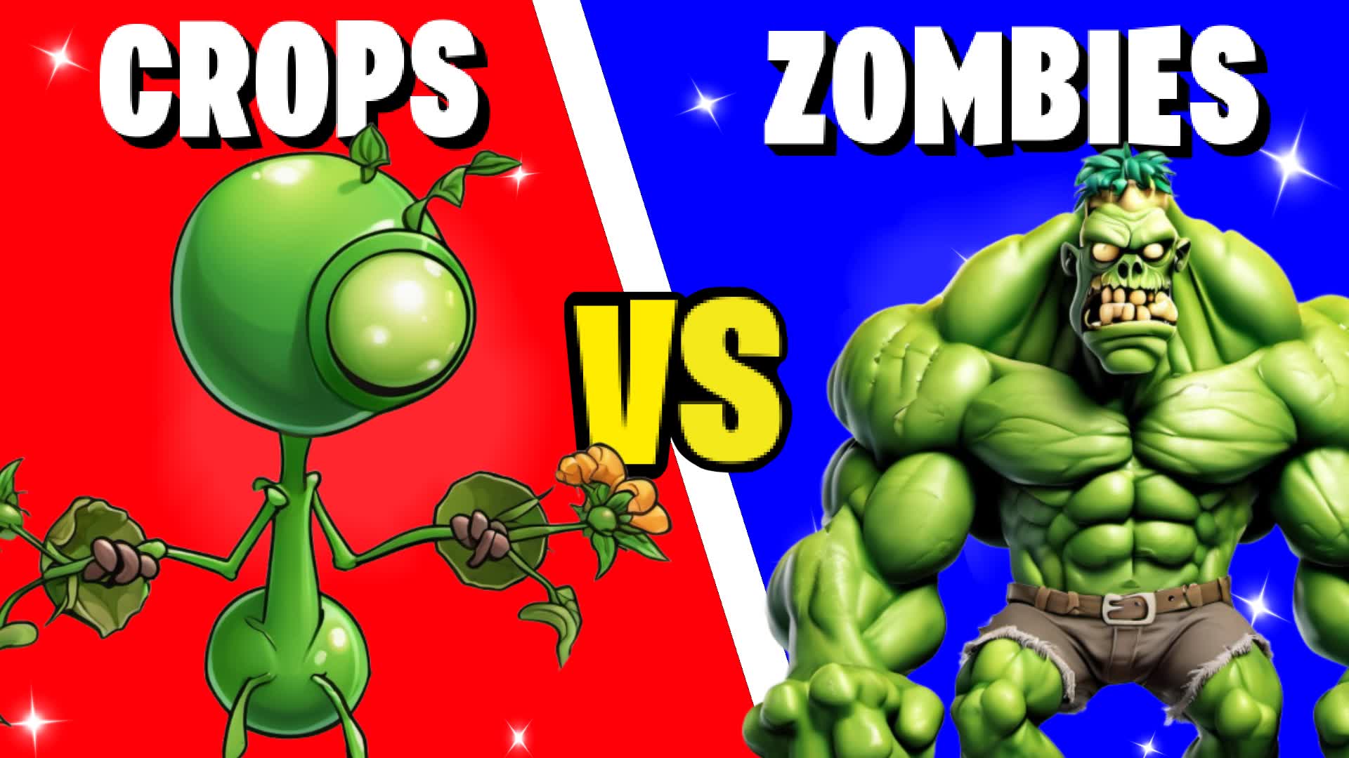 CROPS VS ZOMBIES 🔴🔵 RED VS BLUE