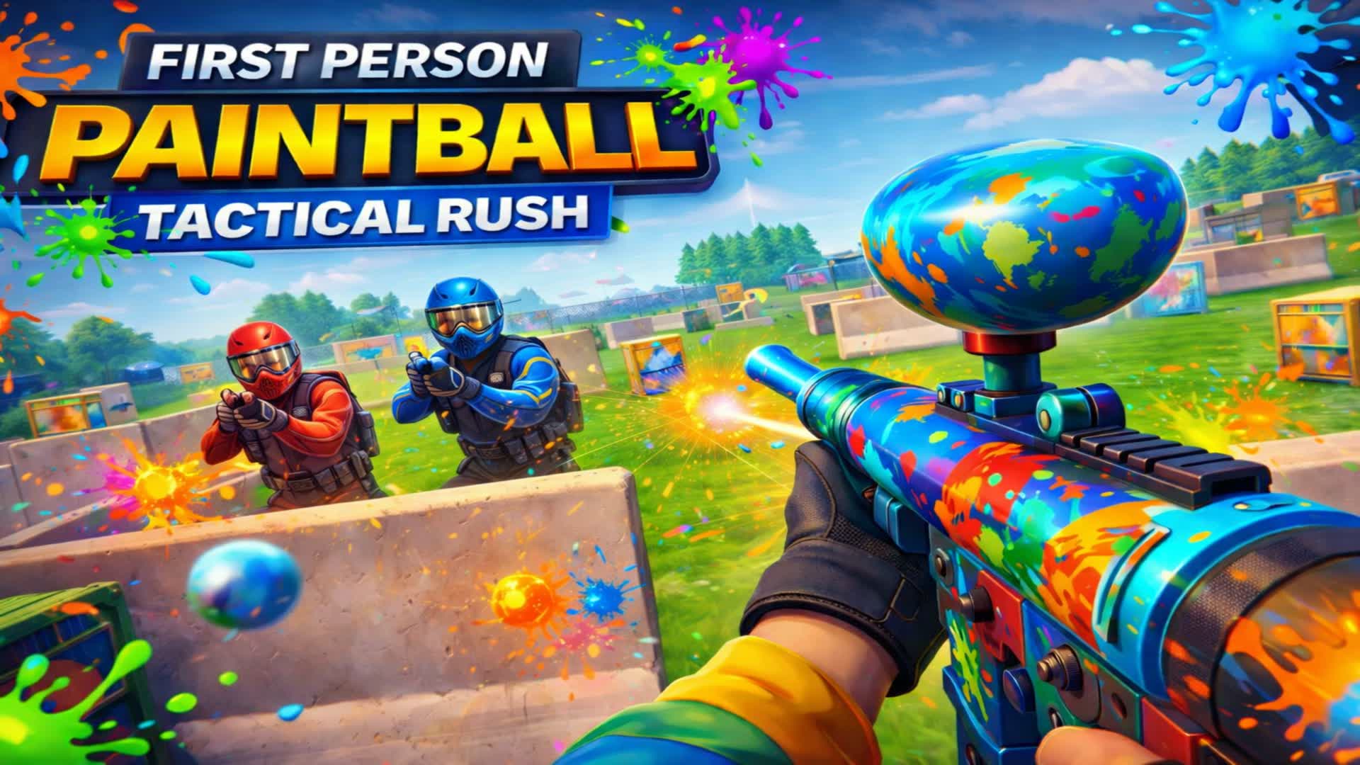 一人称視点のペイントボール: 戦術的突進