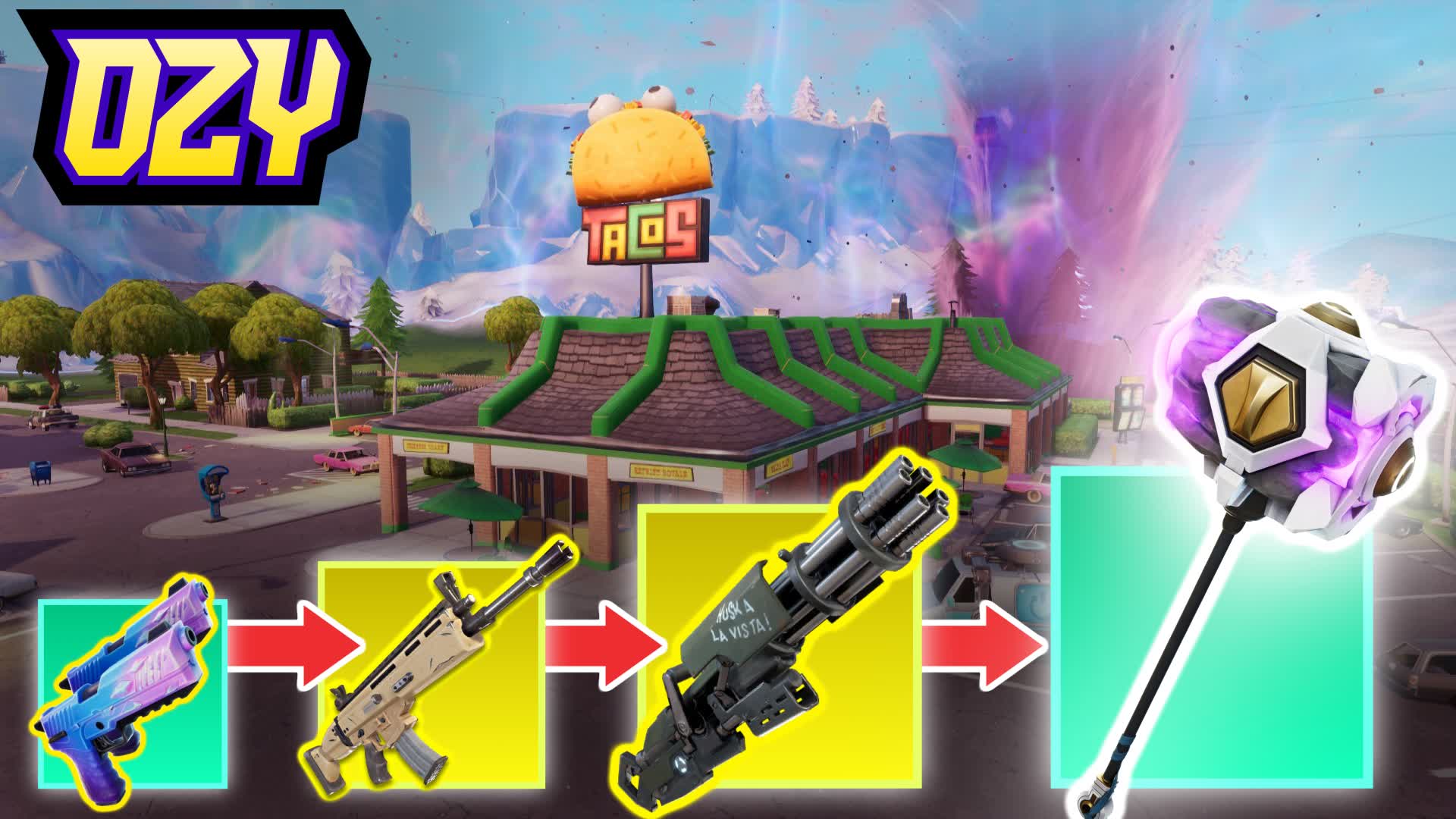 GREASY GUN GAME 🔫 ALL WEAPONS 🔫 086132765062 by ozycreates Fortnite