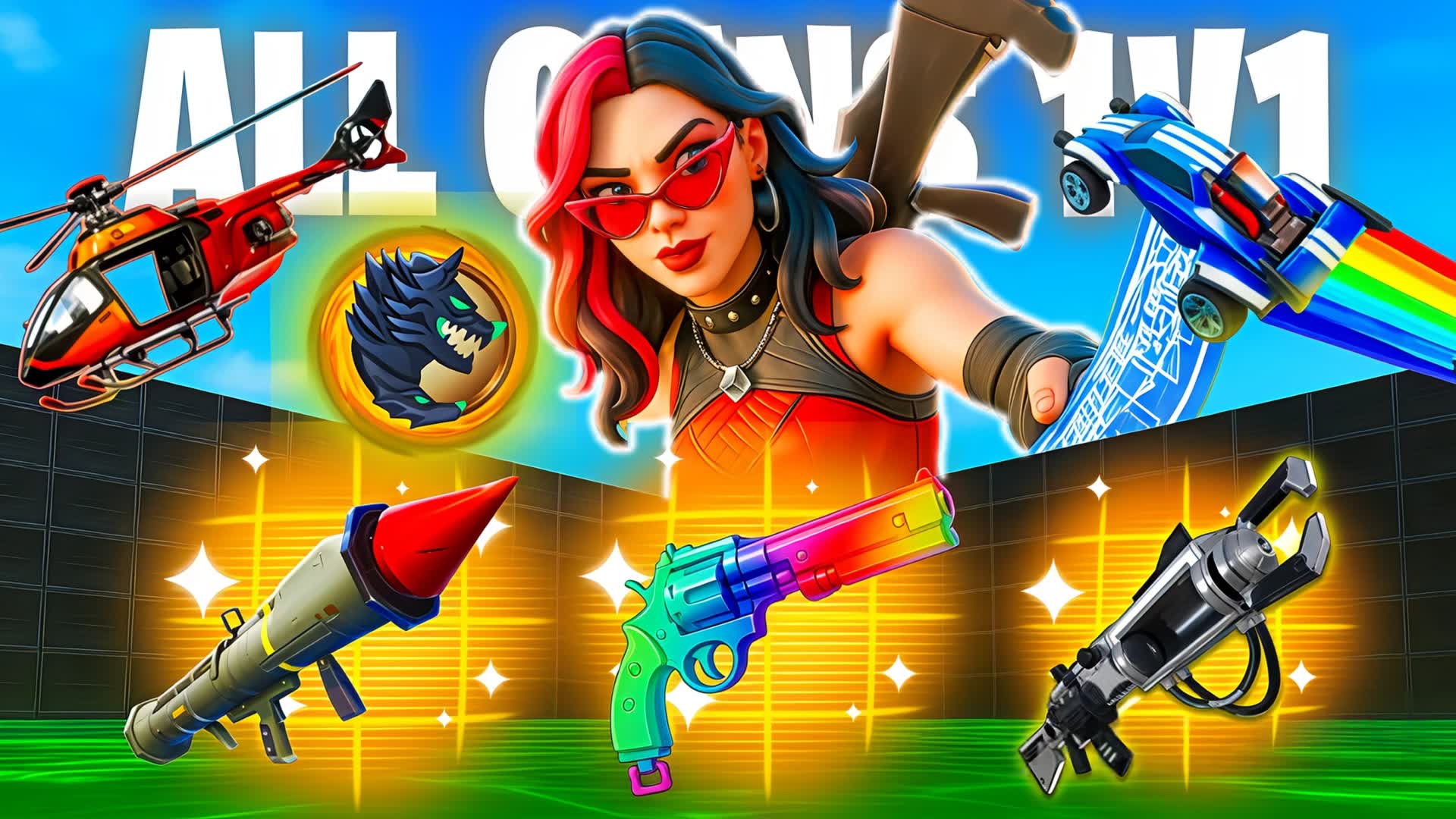 DASH 1V1 FFA - ALL GUNS & CARS