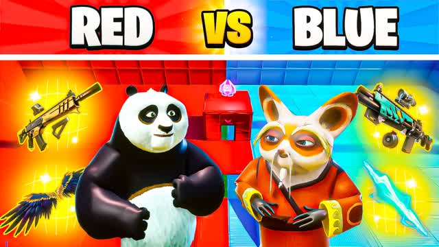 HAUNTED KUNG FU PANDA RED VS BLUE 🔴🔵