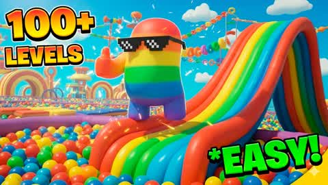 👑🌈FUNNY 100 LEVELS PARKOUR OBBY🌈👑