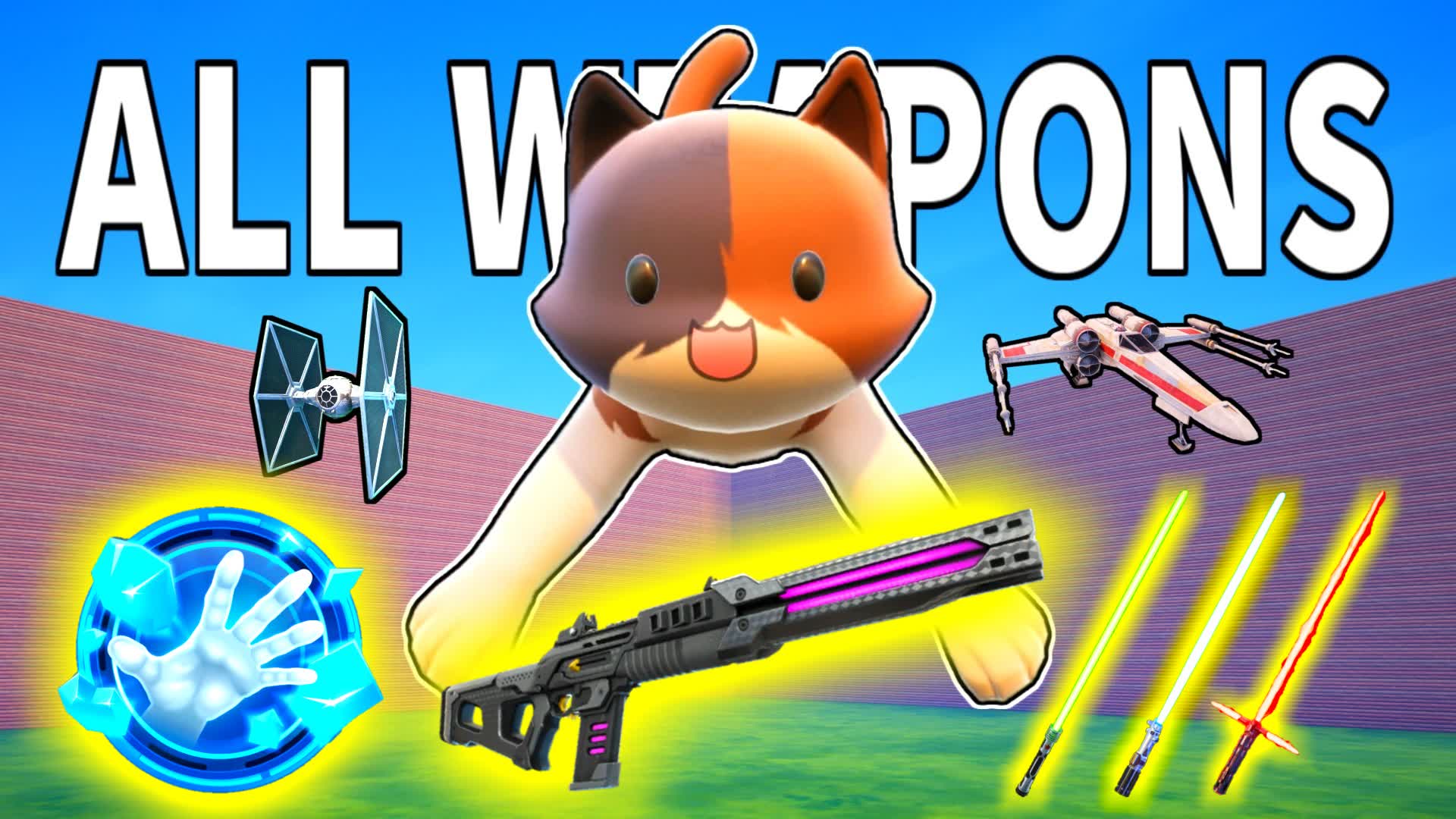 ALL WEAPONS キットの乱戦場＆新武器、建築、乗り物、アスレ練習マップ