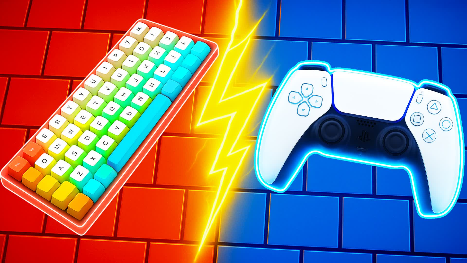 PRO KEYBOARD VS PS5 RED VS BLUE 🔴🔵