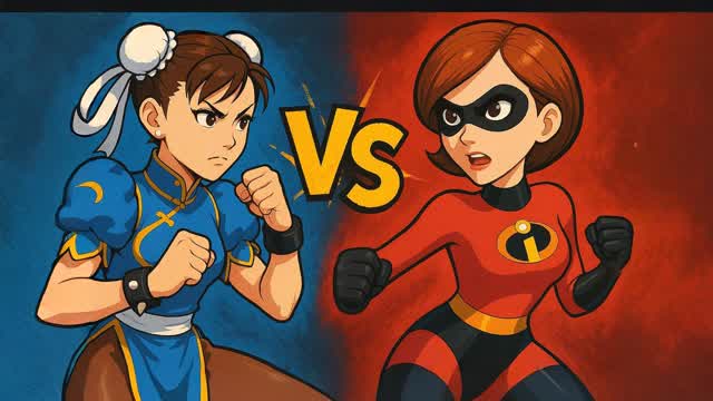 ELASTIC GIRL VS CHUN LI