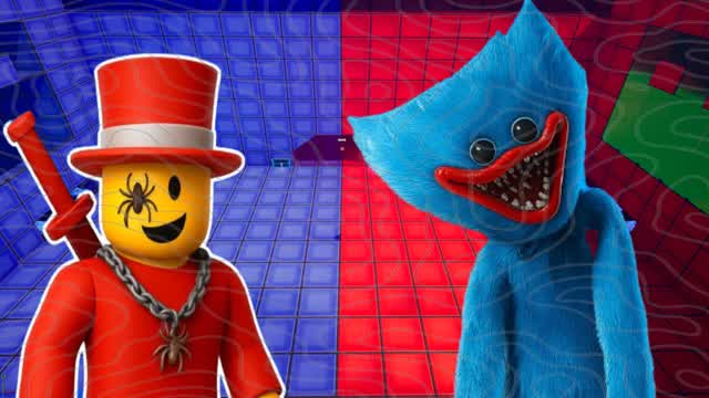 HAPPY RED VS BLUE🔴🔵 HUGGY SAMMY