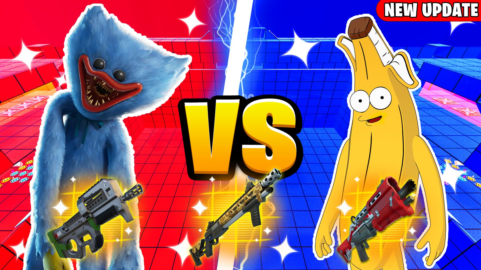 PRO BANANA VS HUGGY RED VS BLUE🔴🔵