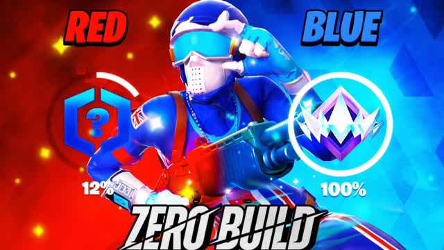 RANKED RED VS BLUE ZERO BUILD🔴🔵