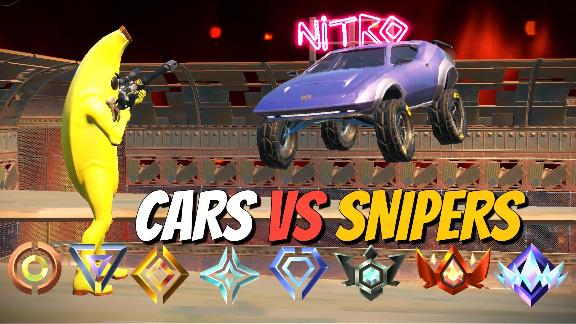 What Is The Code For Snipers Vs Cars CARS VS SNIPERS 7177-8334-3765 by tehh - Fortnite Creative Map Code
