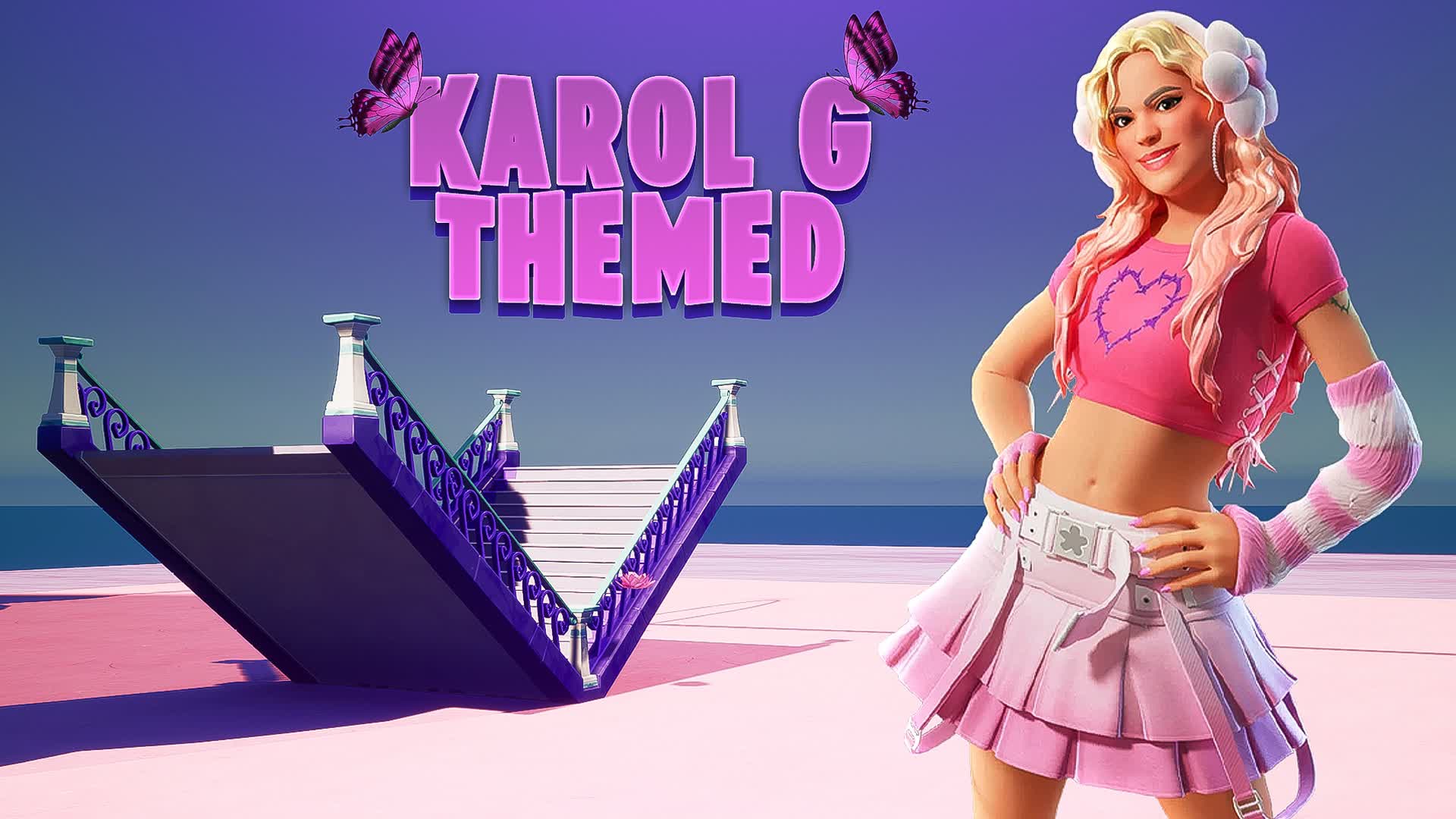 KAROL G 1V1 BUILD FIGHTS 🦋 7373-1018-0889 من ابتكار rm3lo - Fortnite